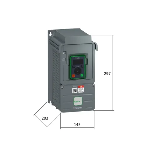 ATV610U30N4 | Преобразователь частоты, серия ATV610, 2,2/3,0 кВт, 5,6/7,2 А, перегрузка 150/110 %, 380 В, Schneider Electric