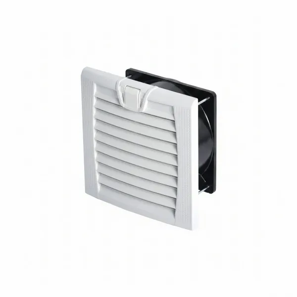 Вентилятор с фильтром 55/65 м3/ч, 200-240В AC, Flip 148х148мм, вырез 124x124мм, RAL7035