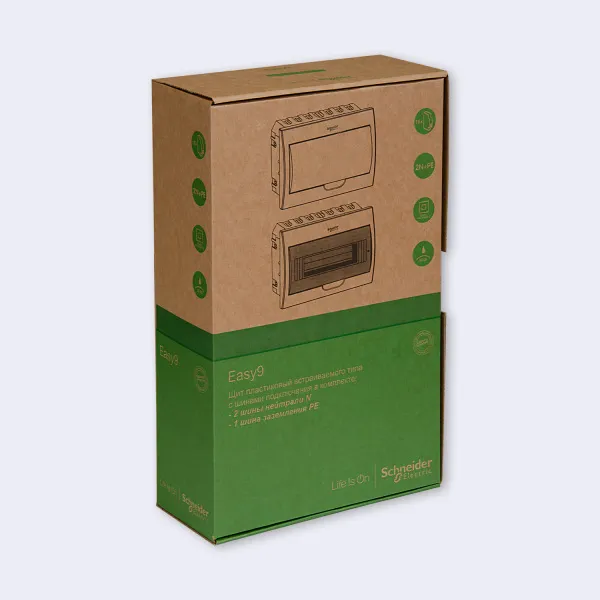 EZ9E118P2FRU | City9 Box корпус встраиваемый с белой дв. 1ряд/18мод, Systeme Electric