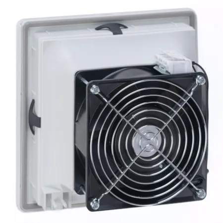 Вентилятор с фильтром 138 м3/ч, 230В AC, Slide 200x200мм, вырез 177x177мм, RAL7035