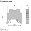 1010220 MTK 2,5/4 | Клеммник на DIN-рейку 2,5-4мм.кв.,(земля), 1293, Onka 