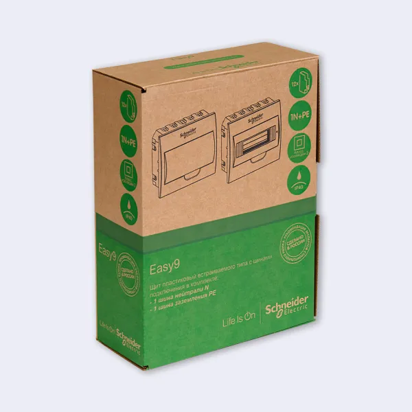 EZ9E112S2FRU | City9 Box корпус встраиваемый с проз. дв. 1ряд/12мод, Systeme Electric