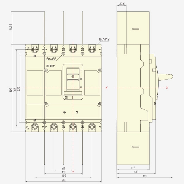 ch273110 | Выключатель-разъединитель NM8NSD-800 AC 4P, Chint