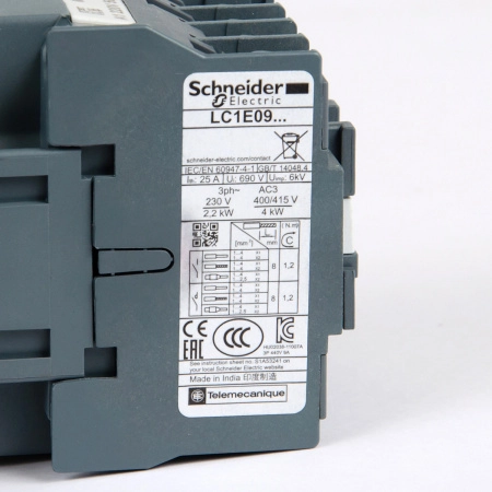 LC1E0901M5 | Контактор, серия EasyPact TVS, 3P, 9А, 1НЗ, управление 220В AC, Schneider Electric