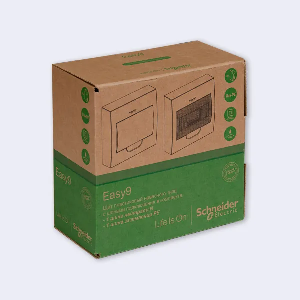 EZ9E108S2SRU | City9 Box корпус навесной с проз. дв. 1ряд/8мод, Systeme Electric