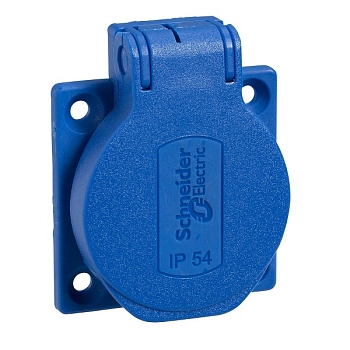 PKS51B | Бытовая розетка 50х50мм, винтовое присоединение, 16А, 2P+E, IP54, 220В, Schneider Electric