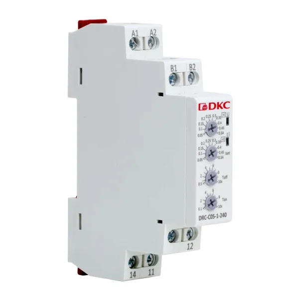 dkcDRC-C05-1-240 | Реле контроля тока, тип DRC, 0.05-0.5А, конфигурация контакта 1CO, 24-240 AC/DC, DKC