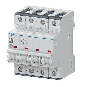 OEZ:41831 | Автоматический выключатель Minia LTN 3p+N, 20А, кривая C, 10кА, OEZ