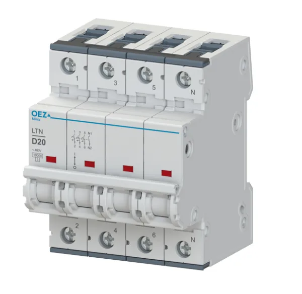 | Автоматический выключатель Minia LTN 3p+N, 63А, кривая D, 10кА, OEZ