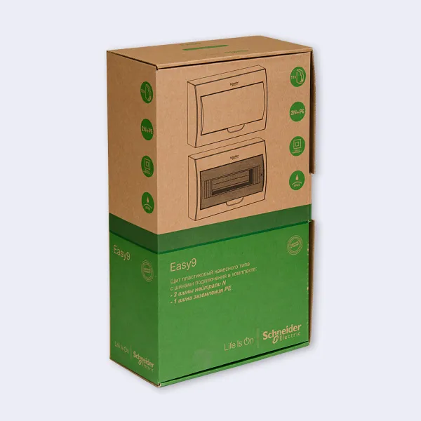 EZ9E118P2SRU | City9 Box корпус навесной с белой дв. 1ряд/18мод, Systeme Electric