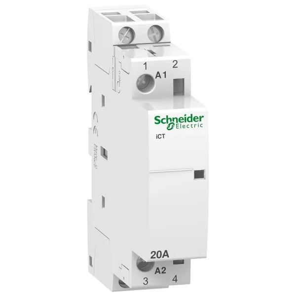 A9C22722 | Модульный контактор, серия iCT, 2НО, 20А, управление 230…240В AC, Schneider Electric