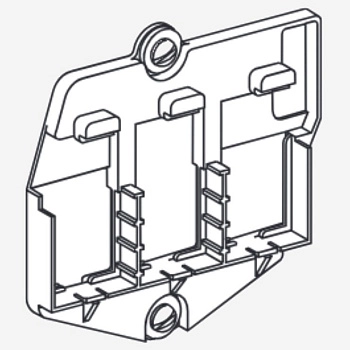 SPC-A9PS-04-06 | ОСНОВАНИЕ ДЛЯ 3 ПОДВИЖНЫХ БЛОКОВ (400-630), Systeme Electric