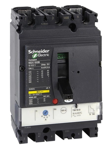 LV429846 | Автоматический выключатель NSX100N TM-D 3P3d 25A 50кА, Schneider Electric