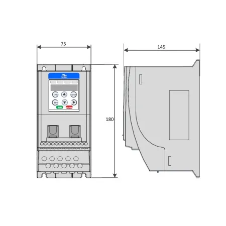 MD200S0.4B | Преобразователь частоты, серия MD200, 0,4 кВт, 2,6 А, перегрузка 150%, 220B, Inovance