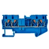 ST2-2.5/2X2BU | Клемма проходная Push-in 2,5 кв.мм, 4 контакта, синяя, Clims