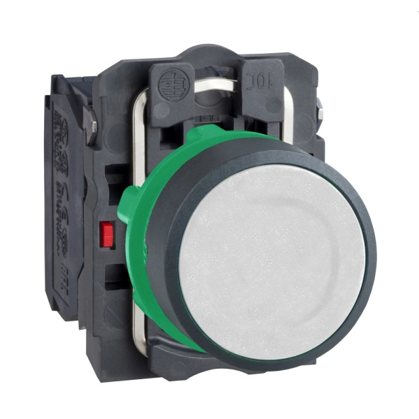 XB5AA15 | Кнопка без подсветки, с возвратом, 1НО+1НЗ, белая, Schneider Electric