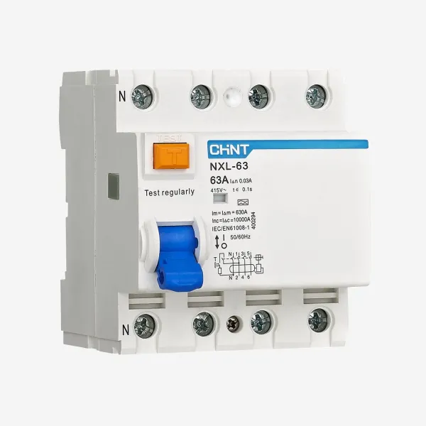 400239 | УЗО NXL-63 4P 63А 30мА 6кА тип AC AX , Chint