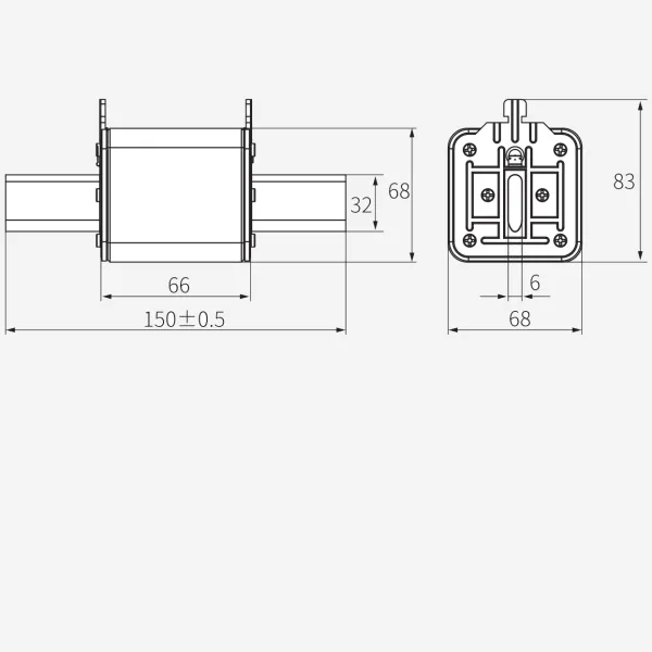FNH3S-500 | Предохранитель 500 A, габарит 3, gG, 500 B AC/ 440 B DC, боёк, Sinvel 