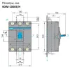 844277 | Автоматический выключатель NXM-1000H/3P 800А 70кА, Chint