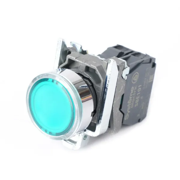 SB4BW33B1 | Кнопка зелёная, металл, подсветка 24В DC, 1НО, Systeme Electric