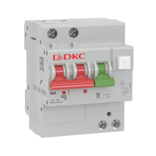 MDV63-23C63-A | АВДТ YON MDV63 1P+N 63A C 100mA 6kA тип A, DKC