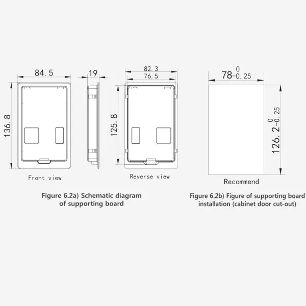 344879 | Опорная пластина для установки панели NJR5 на дверь шкафа, Chint