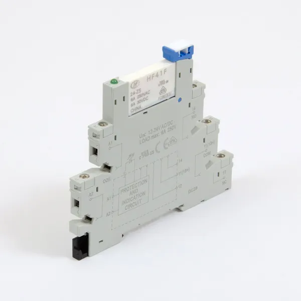 HF41-24 | Комплект реле: колодка винт;маркер + реле Hongfa 1CO 6A; AgNi; питание 24В AC/DC, ID