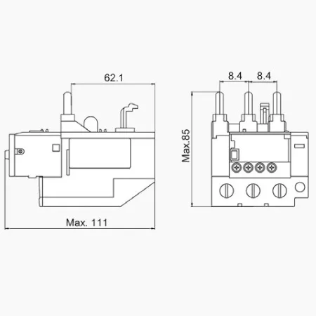 23130DEK | Реле электротепловое для контакторов 40-95А 80,0-95,0А РТ-03, Dekraft