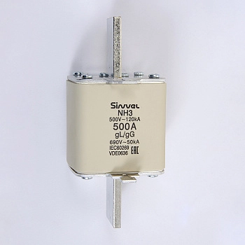 FNH3-500 | Предохранитель ножевой тип 39, 500 A, габ 3, gG, 690 B AC, Sinvel 