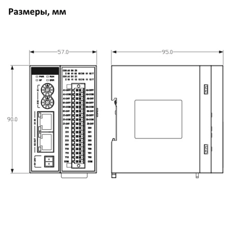 GR10-2HCE | Модуль расширения ведомый EtherCAT, 2 высокоскоростных канала ABZ, Inovance