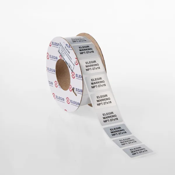 1262718  | Маркировочная наклейка NPT-27х18 металлизированная (рулон 1200 шт.), Elegir 