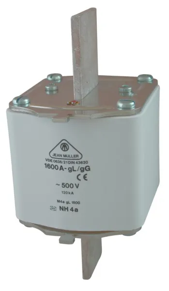N4018300 | Плавкая вставка 1600А, размер NH4a, хар-ка gG, 500В АС с комбииндикатором, Jean Muller 