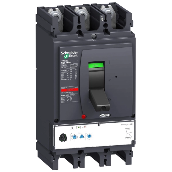 LV433723 | Автоматический выключатель NSX630HB1 Micrologic 2.3M 3P3d 500A 75/85кА, Schneider Electric
