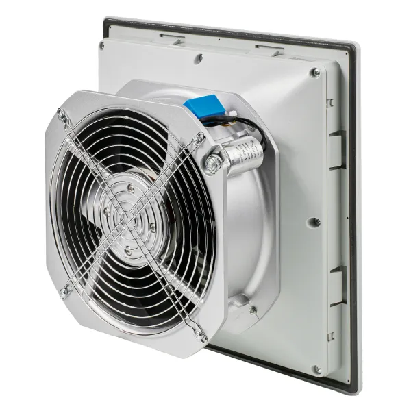 Вентилятор с фильтром 550/600 м3/ч, 220-240В AC, 50/60 Гц, 325х325мм, вырез 291x291мм, цвет RAL7035