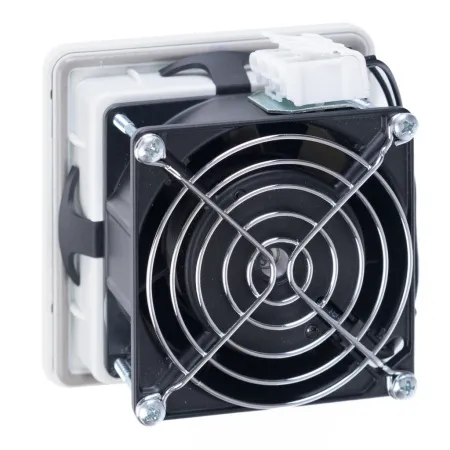 Вентилятор с фильтром 39 м3/ч, 230В AC, Slide 106х106мм, вырез 92x92мм, RAL7035