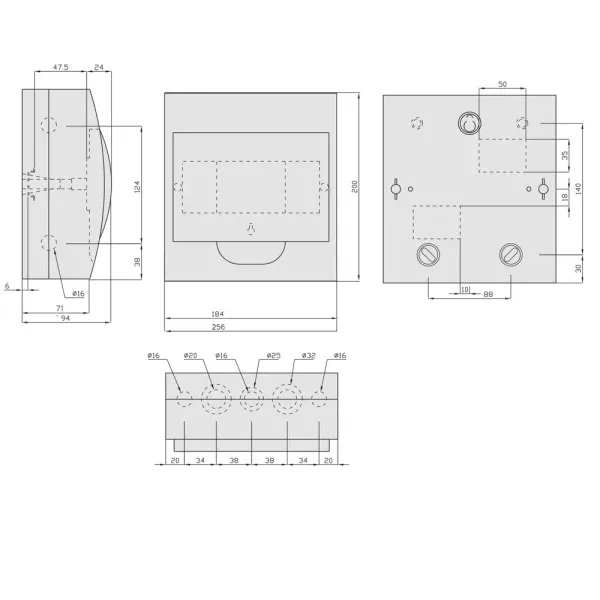 EZ9E108P2SRU | City9 Box корпус навесной с белой дв. 1ряд/8мод, Systeme Electric