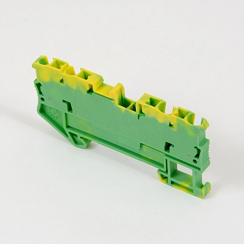 3034073 | Клемма DT 2,5-QUATTRO-PE, соединение push-in, 4 вывода, желто-зел., Phoenix Contact