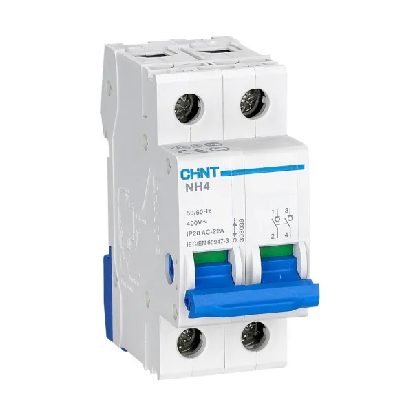 398039 | Выключатель нагрузки NH4-125 2P 100А (DB), Chint