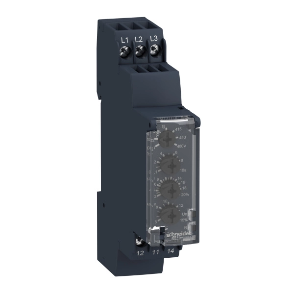 RM17TE00 | Реле контроля напряжения трёхфазное 1CO 5А, Schneider Electric