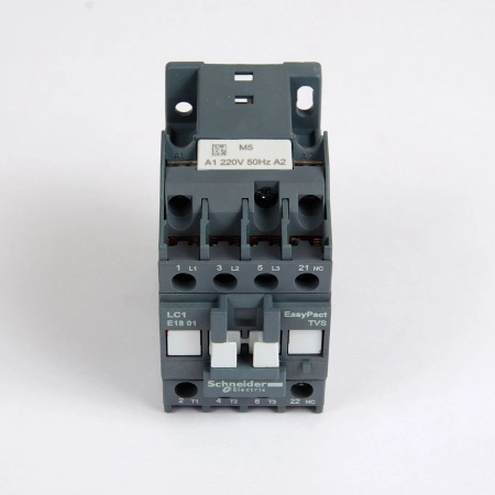 LC1E1801M5 | Контактор, серия EasyPact TVS, 3P, 18А, 1НЗ, управление 220В AC, Schneider Electric