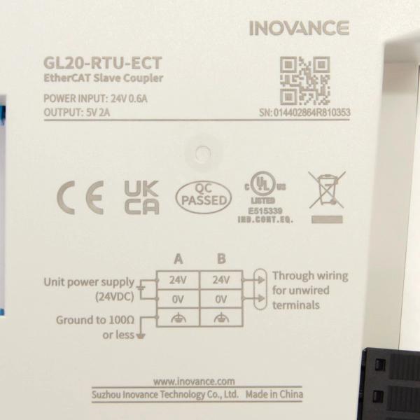 GL20-RTU-ECT | Коммуникационный модуль EtherCAT для ПЛК Easy, Inovance