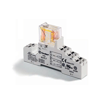 48P290245007SMA | Интерфейсное реле клеммы Push-in, серия 48, 24В DC, 8А, 2ПК, Finder