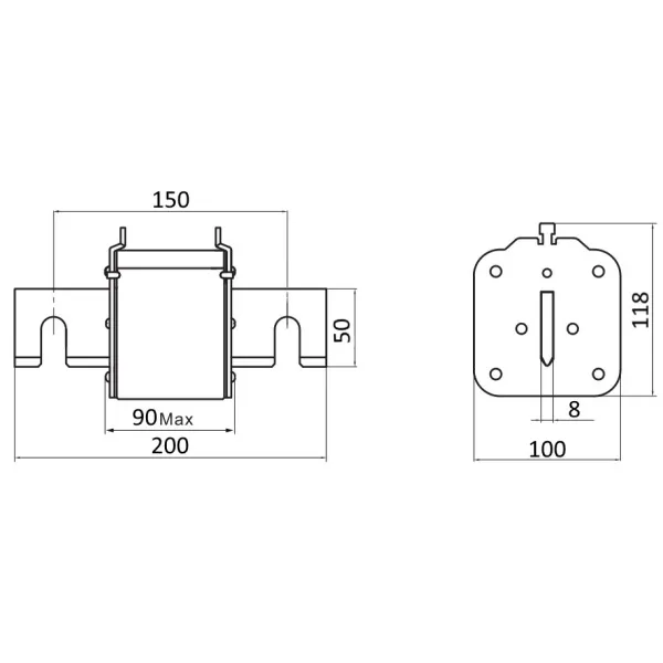 FNH4-1250 | Предохранитель ножевой тип 41, 1250 A, габ 4, gG, 690 B AC (ножи под болт), Sinvel 