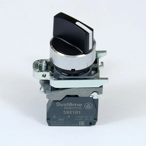 SB4BD21 | Переключатель 2-позиционный, фиксация, 1НО, Systeme Electric