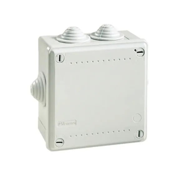 dkc53800R | Коробка ответвительная с 8+2 кабельными вводами д.25/20 мм, IP55,100х100х50 мм (розница), DKC