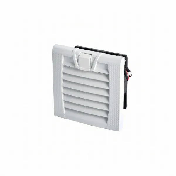 Вентилятор с фильтром 20/25 м3/ч, 200-240В AC, Flip 116,5х116,5мм, вырез 92x92мм, RAL7035