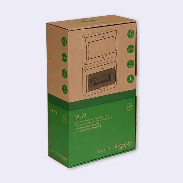 EZ9E118S2SRU | City9 Box корпус навесной с проз. дв. 1ряд/18мод, Systeme Electric