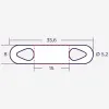 el523315080 | Маркер продеваемый PM-3-15x8 W белый (рул. 2100 шт.), Elegir