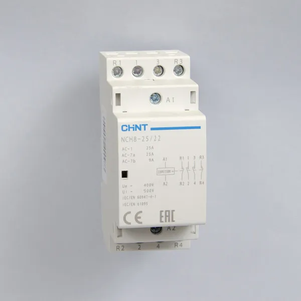 256091 | Контактор модульный NCH8-25/22 25А 2НЗ+2НО AC 220/230В, 50Гц, Chint
