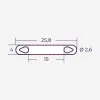 el523015040 | Маркер продеваемый PM-0-15x4 W белый (рул. 3000 шт.), Elegir